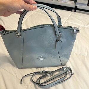 Coach lite blue satchel handbag